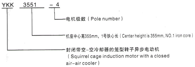 YKK系列(H355-1000)高压YKS5601-2/1800KW三相异步电机西安泰富西玛电机型号说明